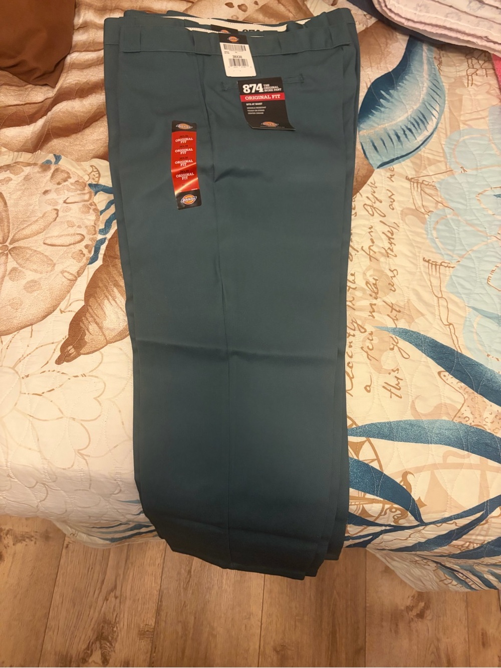Dickies Men’s 874 Straight-Leg Work Pants — Teal Green